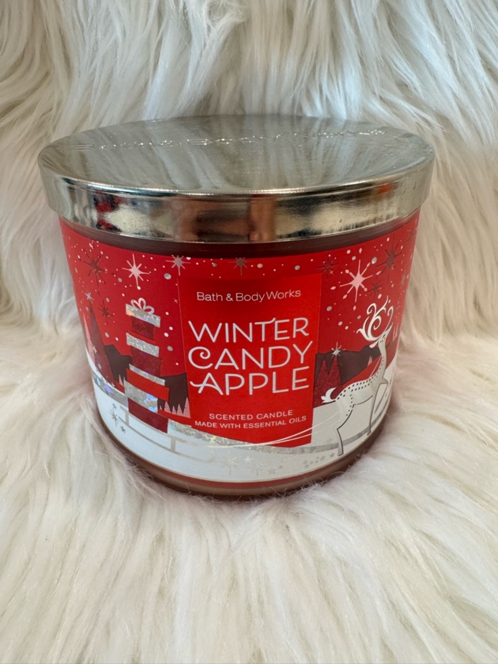 BATH & BODY WORKS WINTER CANDY APPLE SCENTED CANDLE 14.5oz